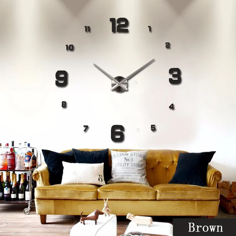 Новые настенные часы Horloge Murale Diy 3d акриловые Зеркальные Стикеры большой дом кварцевые круглые иглы современный