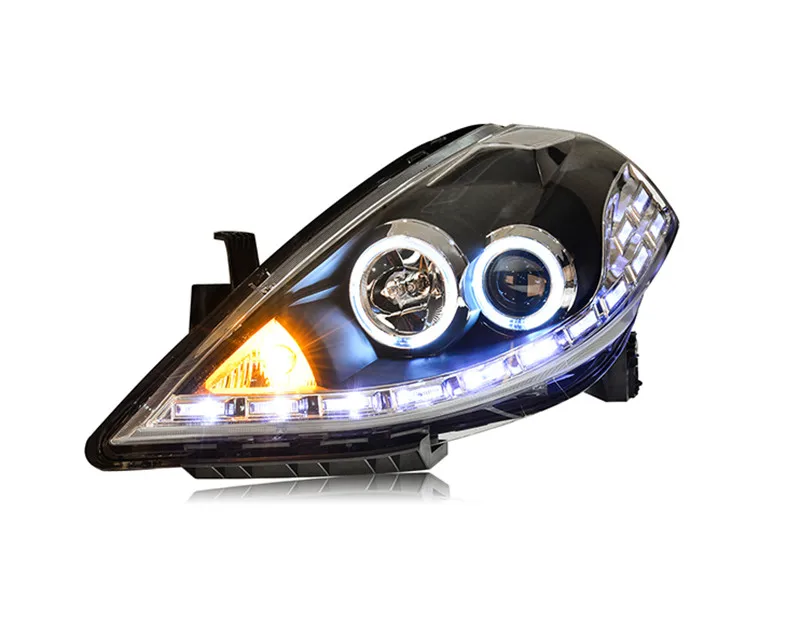 VLAND Factory для налобного фонаря для Tiida светодиодный налобный светильник 2007-2010 DRL H7 ксеноновая лампа Plug And Play дизайн светодиодный налобный светильник+ H7/D2H