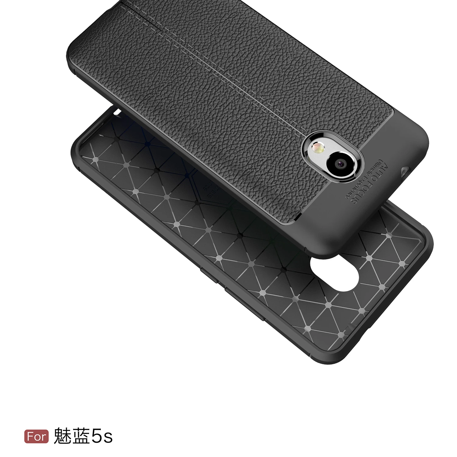 Чехол Wolfsay для телефона Meizu M5s чехол с новым кожаным рисунком личи и из ТПУ Mini/Meilan