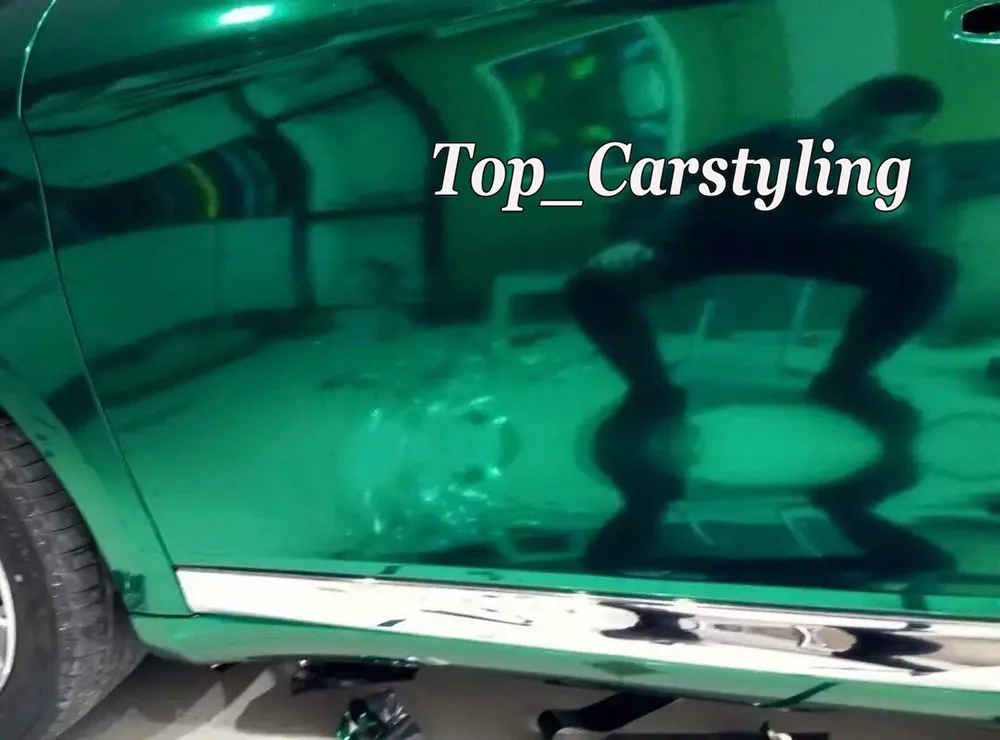 Растягивающаяся хромированная зеленая Автомобильная фольговая пленка PROTWRAPS