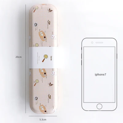 Pastel Orange JIANWU/Minimalism iron Tinplate creative stationery box tin pencil box Cartoon pencil case school student gifts - Цвет: Pastel Orange