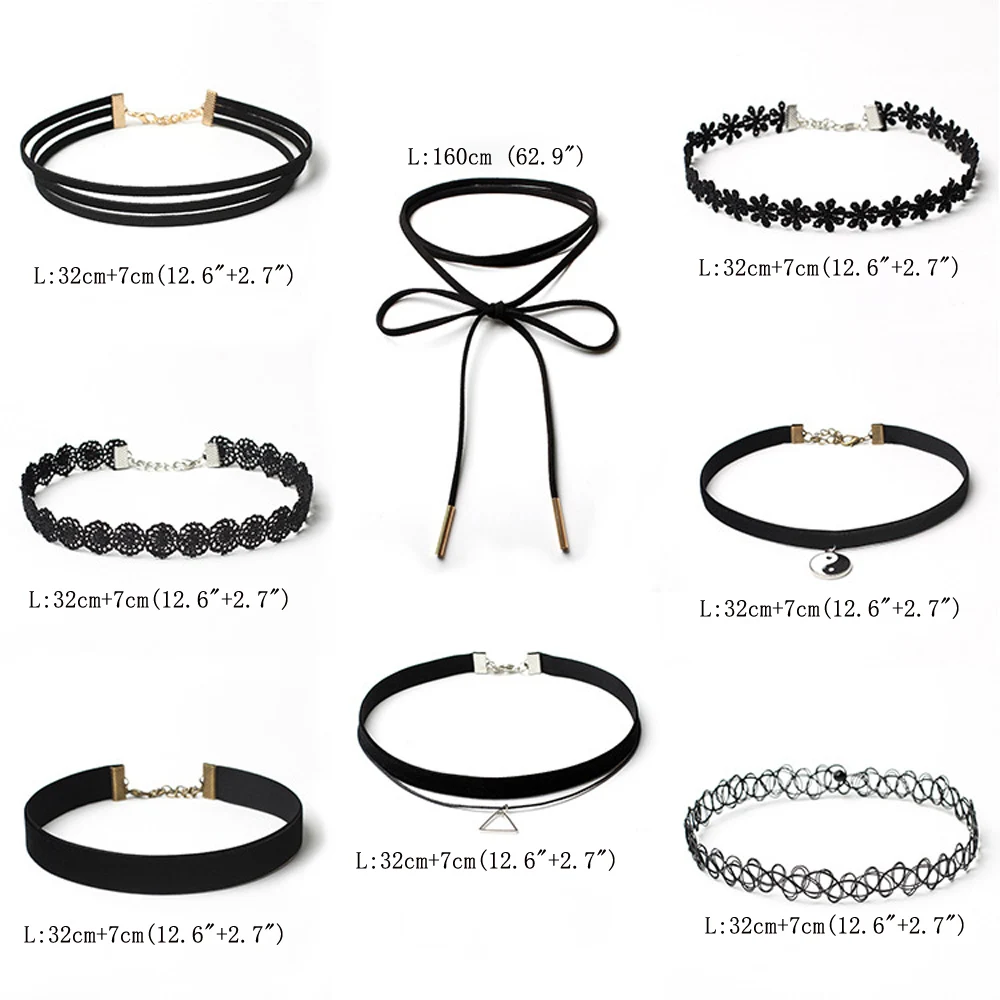 Упаковка 8 блоггеров сексуальная девушка Татуировка Бурлеск простой галстук