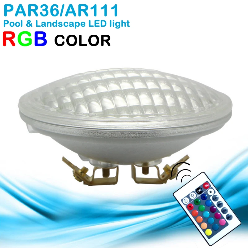 RGB LED Par36 освещение для бассейна ландшафта 12 В постоянного тока лампа освещения