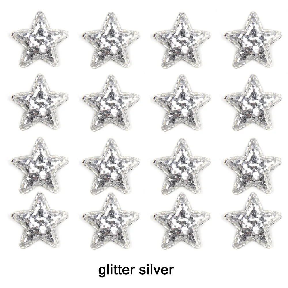 glitter 1 Бантики кожаные блестящие патчи Блестящие Блестки аксессуары в виде звезд самодельные банты для волос тканевый мешок материал твердая заплатка для одежды 5 шт - Цвет: glitter 1