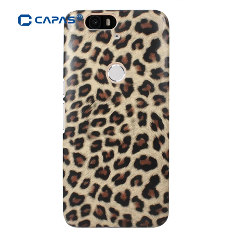 LeoPard Yellow Для huawei Nexus 6 P чехол модный деревянный узор ультра тонкий жесткий чехол для Google Nexus 6 P Защитные чехлы для телефона щит - Цвет: LeoPard Yellow