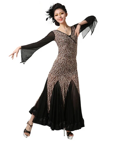 Женское платье с леопардовым принтом и юбкой-годе | Тематическая одежда униформа