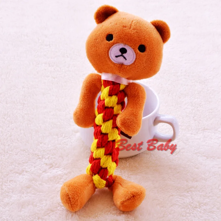 Жевательная деталь для щенков TS01 веревка розовый кролик маленький чихахуа