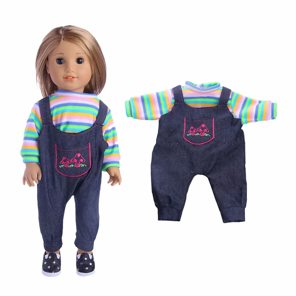 Doll Clothes Tops + Bib Pants for 18"  Doll /43cm New  - Our Generation My Life Dolls b25