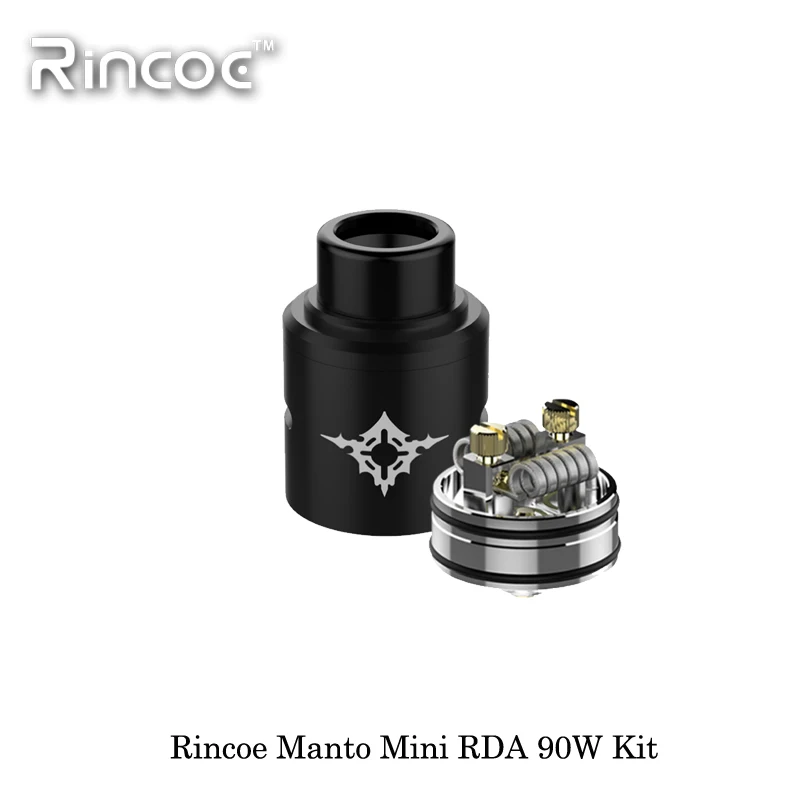 Электронная сигарета Rincoe Manto Mini 90 Вт RDA комплект Vape одиночный аккумулятор 18650 маленький размер полный аккумулятор выход PC материал Ecig комплект