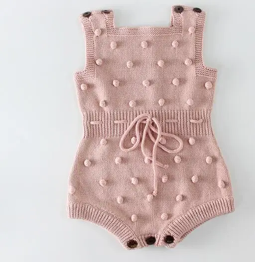 82037 Pink romper Детские боди для новорожденных, сезон весна; Новинка; одежда для маленьких мальчиков ручной работы для выпускного для маленьких девочек боди вязаные комбинезоны для волос, для маленькой девочки бальное одежда - Цвет: 82037 Pink romper