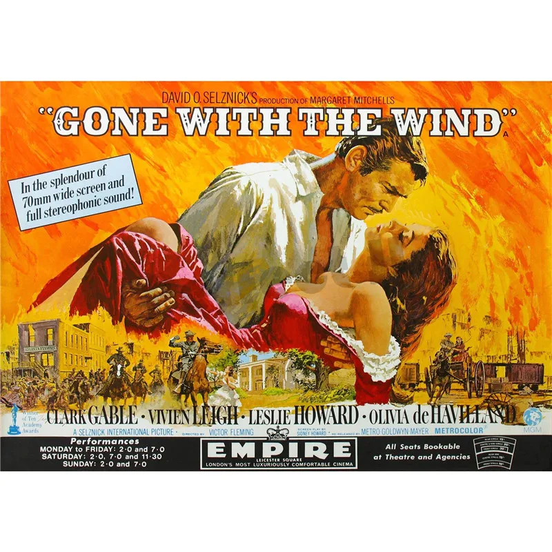 Gone with the Wind домашнего интерьера декоративные с белым покрытием бумажный постер на