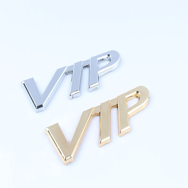 1 шт. Хромовая Серебряная Золотая металлическая 3D логотип VIP Наклейка эмблемы