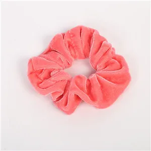 silver-pink Модные женские разноцветные бархатные резинки для волос, милые резинки для волос для девушек, аксессуары для волос, держатель для конского хвоста - Цвет: silver-pink