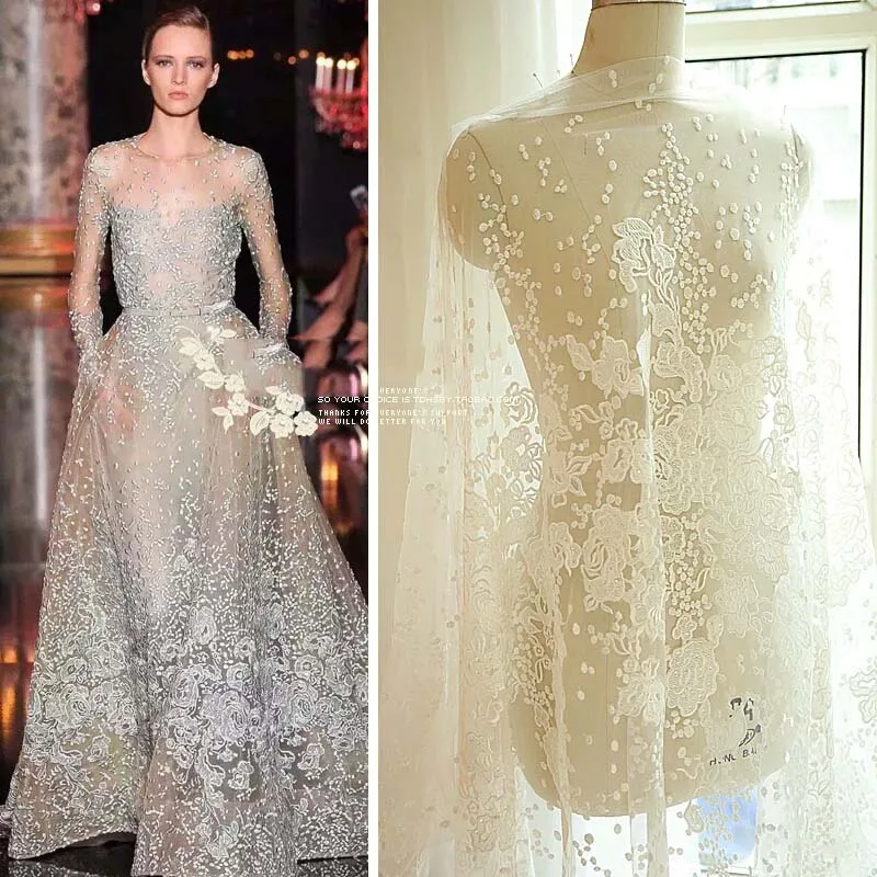 2018 африканская мода вышивка кружевная ткань стразы великолепное полиэфирное