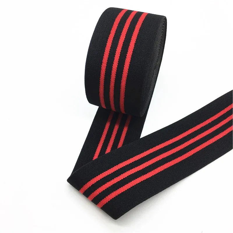 Striped 34 40 мм нейлоновая красочная резиновая резинка полосатые плечевые нижние ремни для тесьма для одежды Швейные DIY аксессуары для одежды 1 метр - Цвет: Striped 34