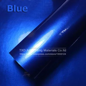 Высокое качество 102030405060x152 смЛот синий глянцевый металлический блестящий автомобильный стикер для автомобильных оберток глянцевые конфеты виниловая пленка
