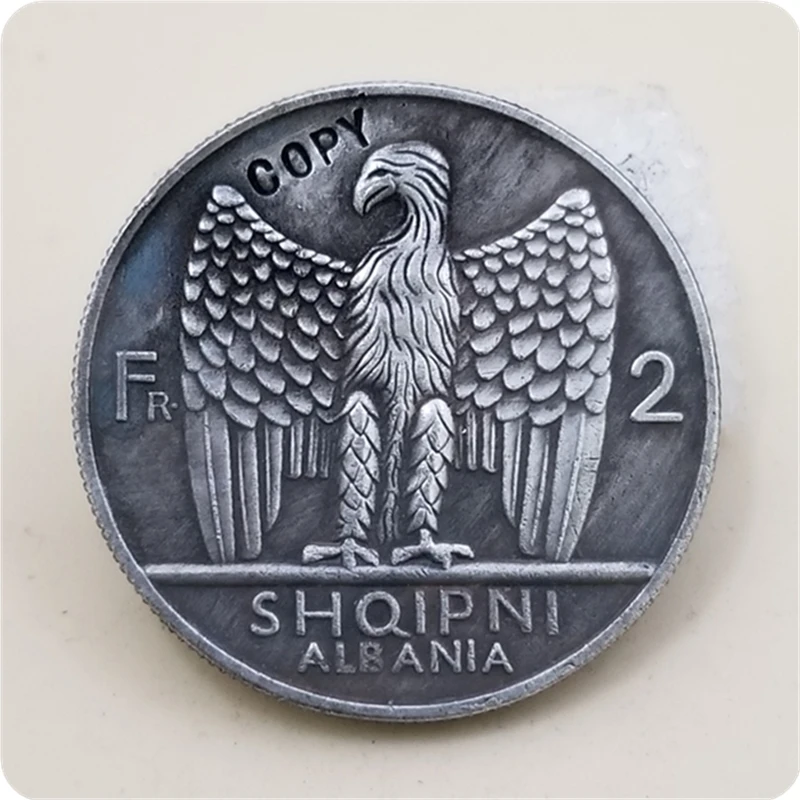 1926 1927 Albania 2 Franga Ari (Trial strike) COPY COIN | Дом и сад