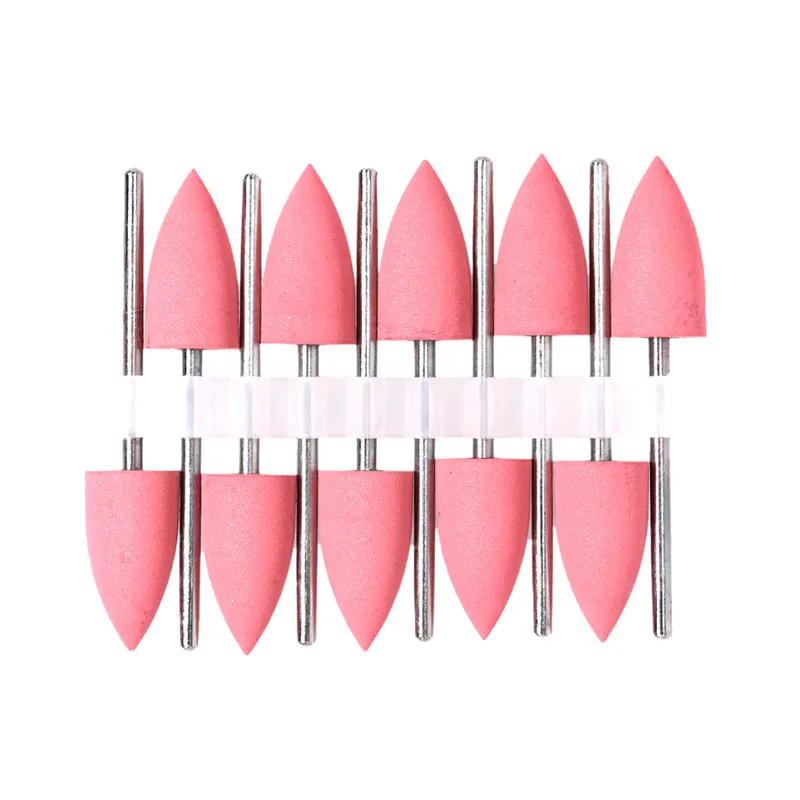 

10 pcs Dental Silicone Rubber Polisher Grinders drills for Oral Intial Resin Base Hidden Denture Polishing Burs 410#