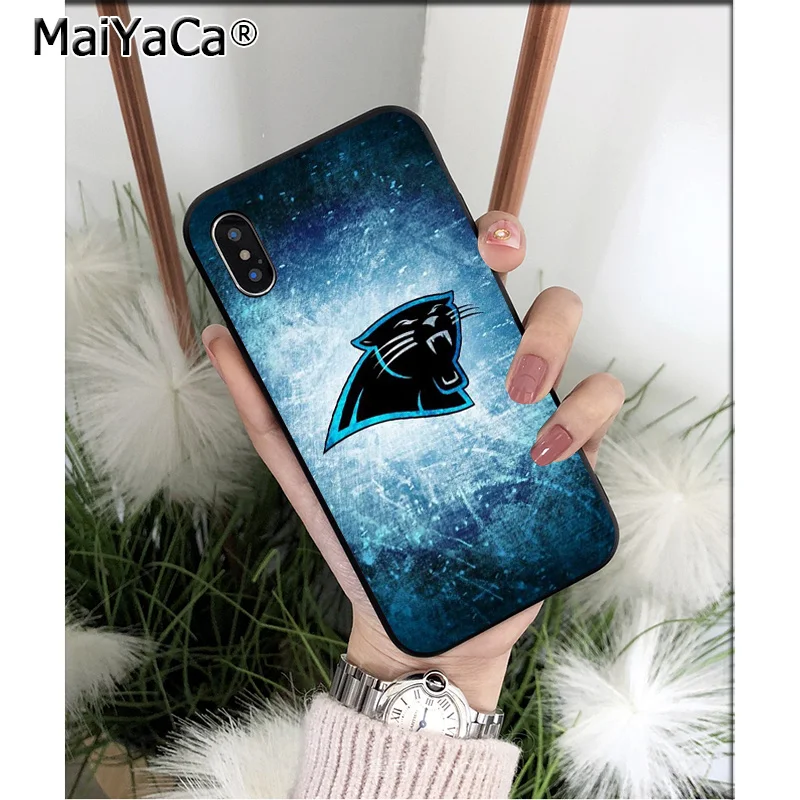MaiYaCa Carolina Panthers TPU Soft Silicone Phone Case for iPhone X XS MAX 6 6S 7 7plus 8 8Plus 5 5S XR