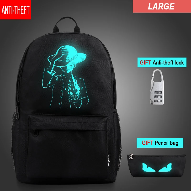 2018 New Fashion Noctilucent Backpack Men's Anime Cartoon Student Luminous School Bag Teenagers Women Casual Male Travel Mochila | Багаж и