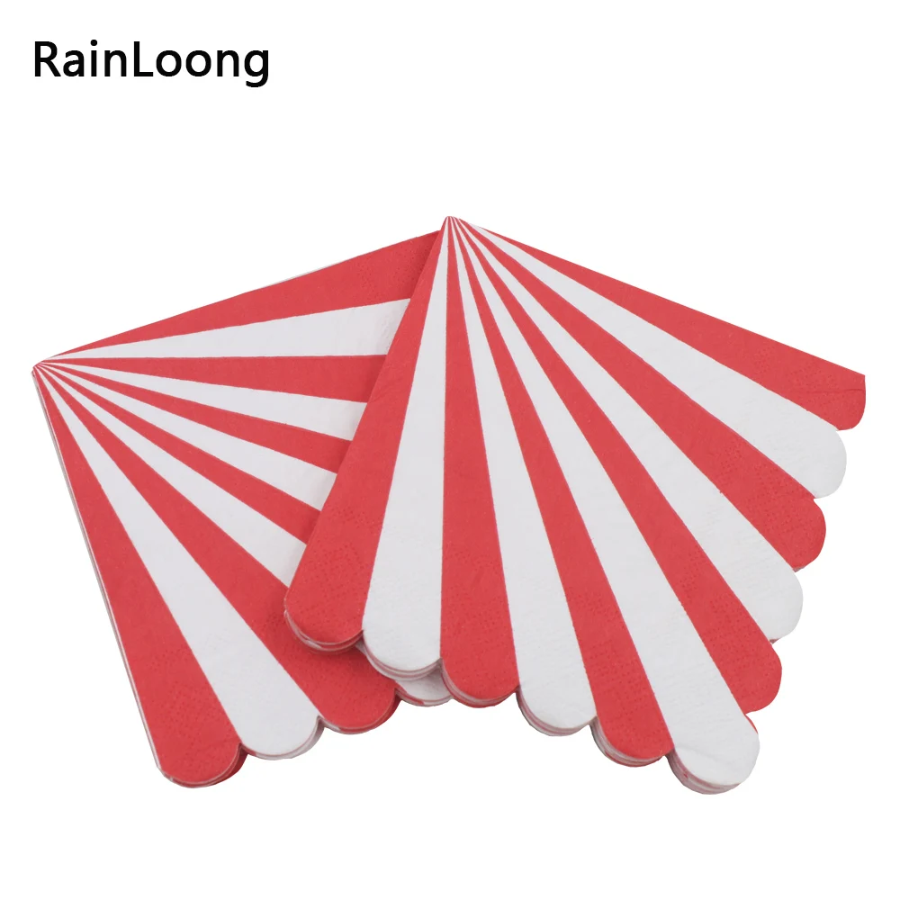 Фото [RainLoong] 3-Plys салфетка для напитков, розовая полосатая салфетка, салфетки для декупажа коктейль для украшения вечерние 25*25 см №1