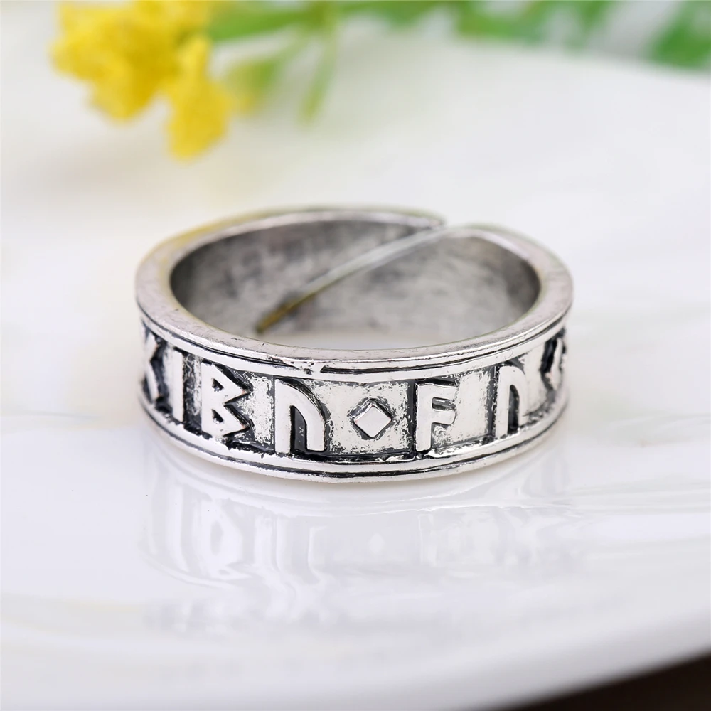 Davapara античный серебряный норвежский викинг руны Wicca черный амулет Панк Винтаж