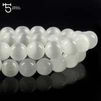 6 8 10mm natural cat eye stone beads for jewelry making diy accessories smooth moon stone loose round beads wholesale s403