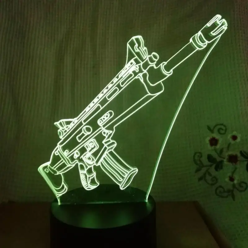 3d Led Ночник настольный светильник 7 цветов сенсорный пульт дистанционного управления 3d Led Настольная лампа визуальный креативный подарок маленькие настольные лампы - Цвет абажура: 7 color change