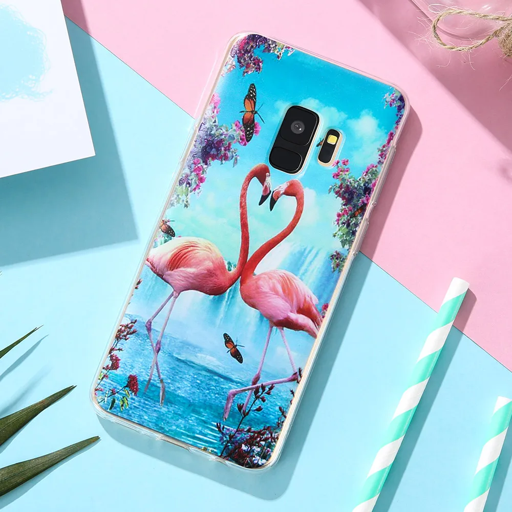 Чехол KISSCASE Girly с узором для Samsung galaxy a5 2017 Galaxy S7 Edge Note 9 8 S9 S8 Plus S6 фламинго чехлы Coque |