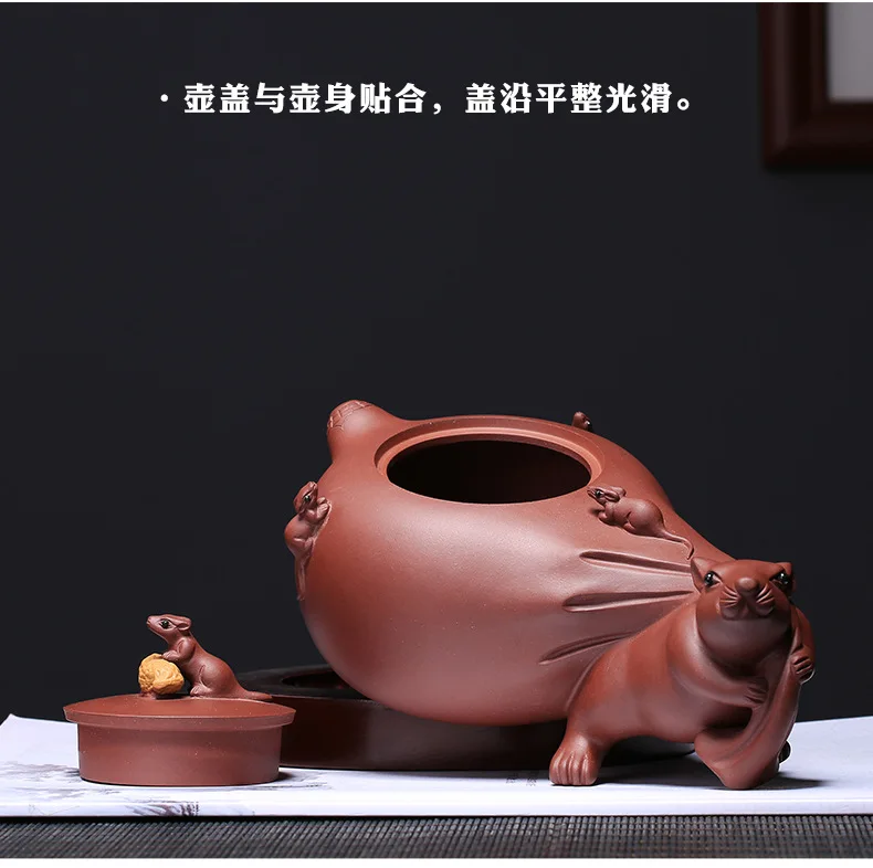 Креативный фиолетовая глина yixing китайский чайник руды из фиолетовой глины Wuzi Dengke горшок народные художники ручной работы высококачественный чай китайский чайник
