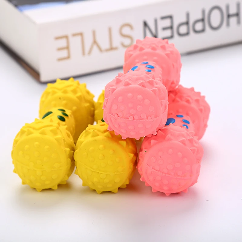 Funny Pet Dog Toy Dotted Dumbbell Shaped Toys Cute Faux Bone Training Puppy Chewing Resistant Bite Clean Teeth For Dogs | Дом и сад