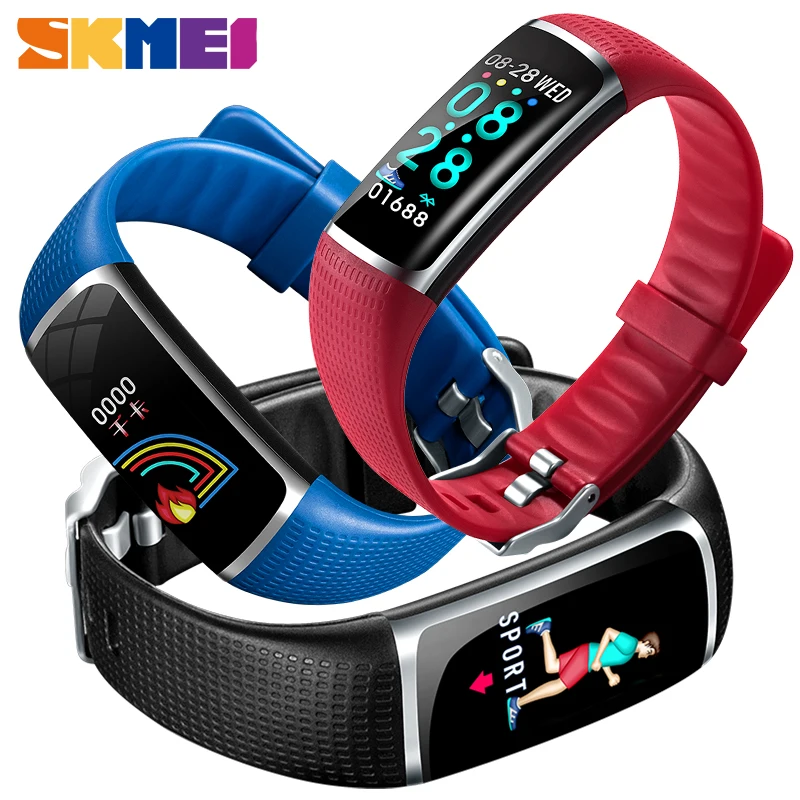 SKMEI фитнес трекер Bluetooth Смарт часы браслет IP67 Водонепроницаемый 24 часовой