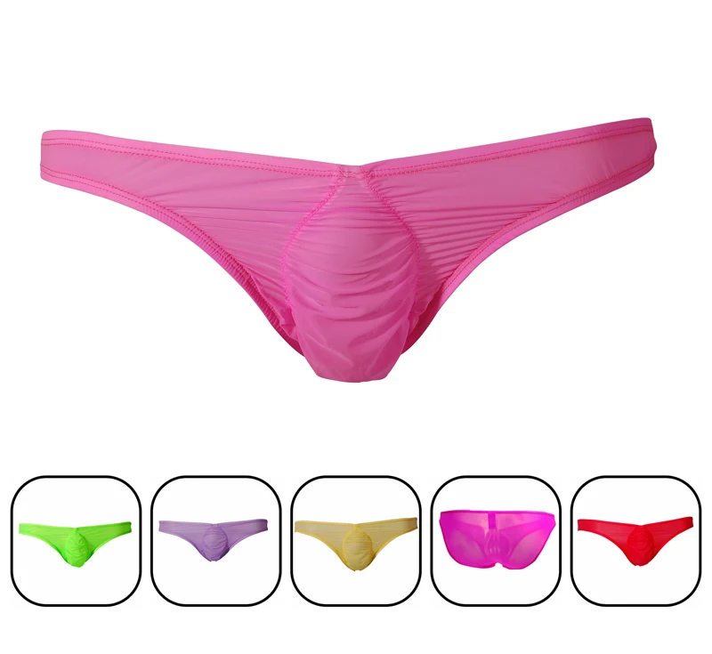 

gay underwear 2019 Low waist breathable U convex transparent men's underwear silky milk sexy underwear mens briefs jockstrap