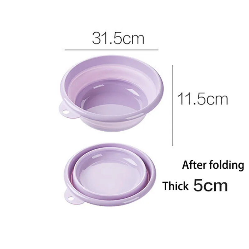 Medium Purple BAISPO многофункциональное складное ведро для туризма, складное ведро для дома, ванной комнаты, прачечной, ванной, портативные чистящие средства - Цвет: Medium Purple