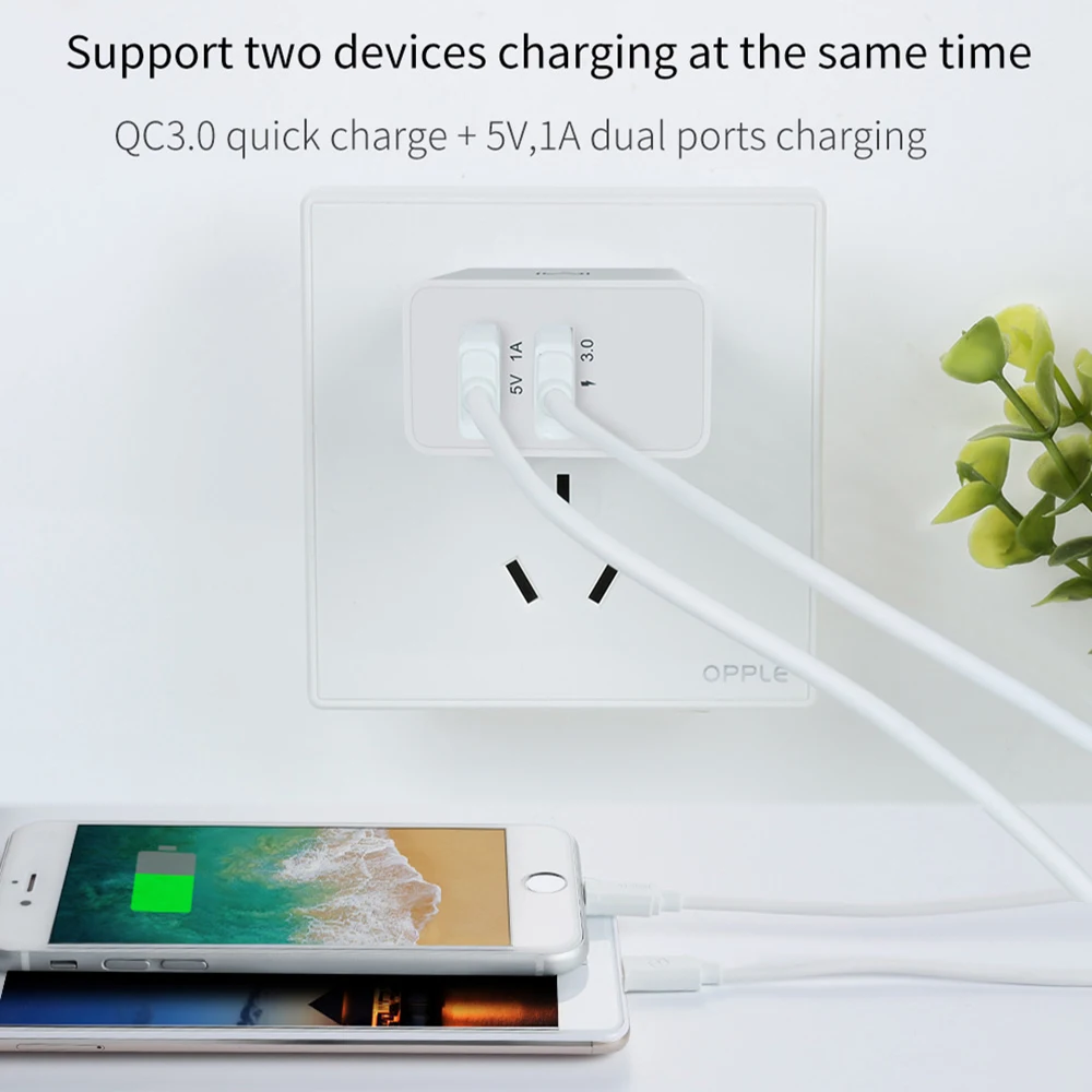 Mcdodo QC 3,0, двойное зарядное устройство USB, настенный адаптер для путешествий, зарядное устройство Qualcomm Qc3.0 для Sumsang, Xiaomi, huawei, EU, зарядное устройство для мобильного телефона