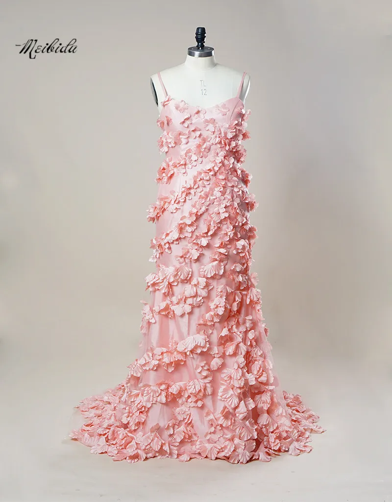 Vestidos De Novia вечерние платья бретельках 3D Foral Цветы Русалка Формальное вечернее