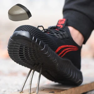 Летняя рабочая обувь со стальным носком; Мужская дышащая легкая защитная обувь; унисекс; устойчивые к проколу кроссовки из композитной сетки для женщин
