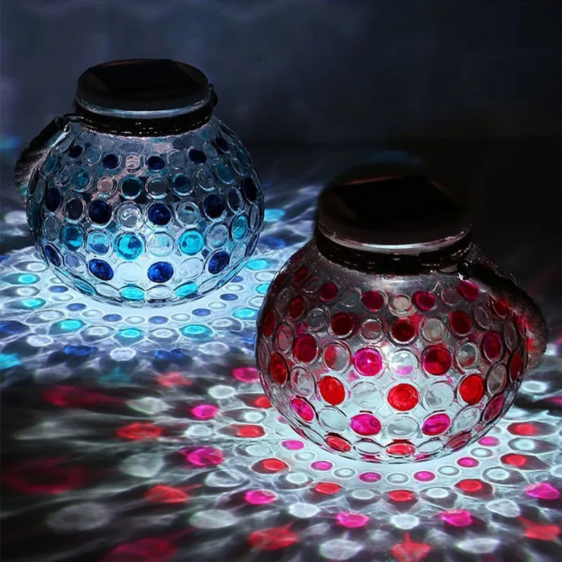 Красочные светодиодный солнечный этап сад пейзаж ночной светильники декор дома