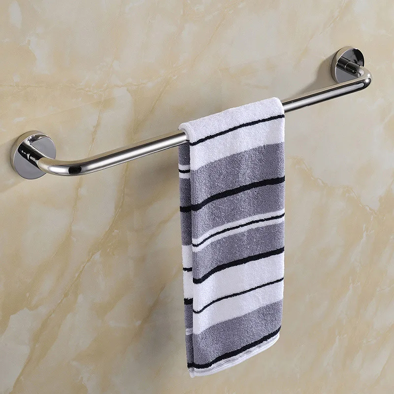 Single Towel Bar SUS 304, нержавеющая сталь, набор аксессуаров для ванной комнаты, хромированный полированный держатель для зубных щеток, держатель для бумаги, держатель для полотенец, аксессуары для ванной комнаты - Цвет: Single Towel Bar