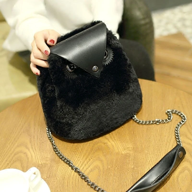 Новая модная милая плюшевая сумка с совой Высококачественная женская на плечо из