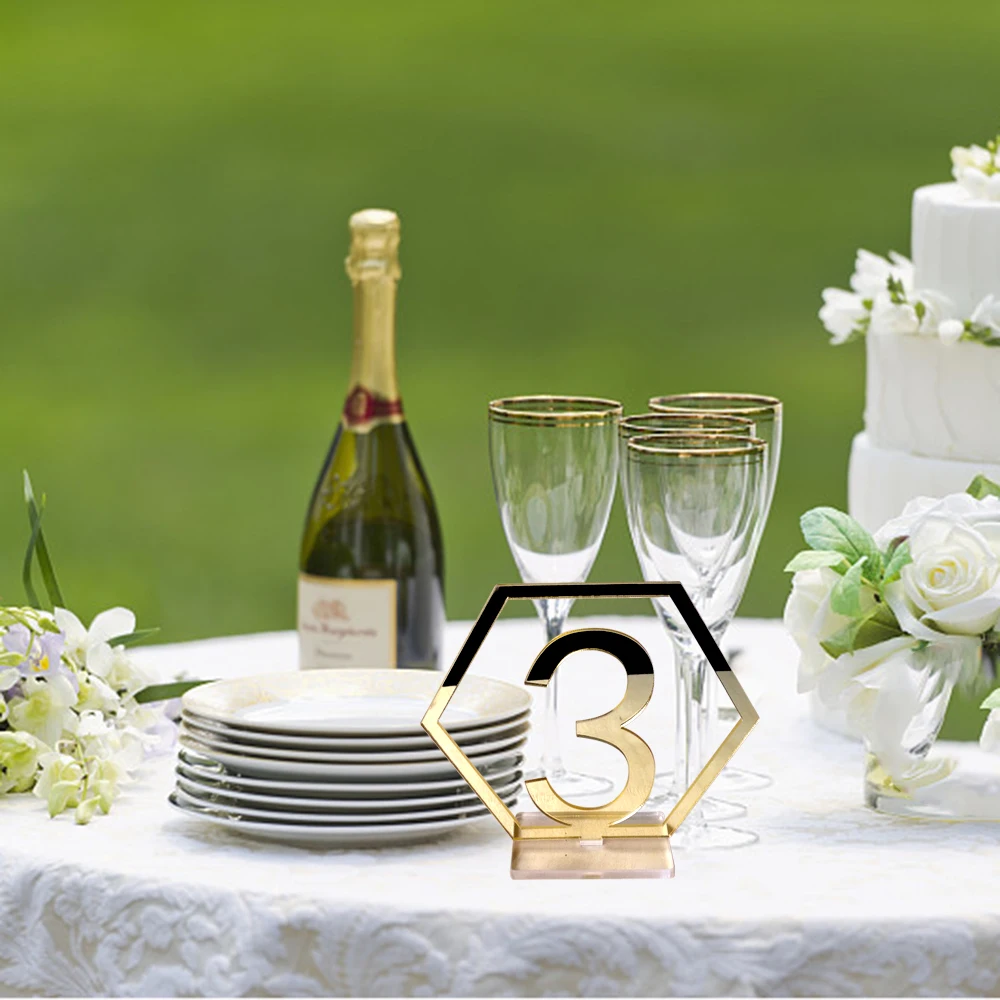 Шестигранные настольные цифры с основанием для детской акриловой обстановки 1 20