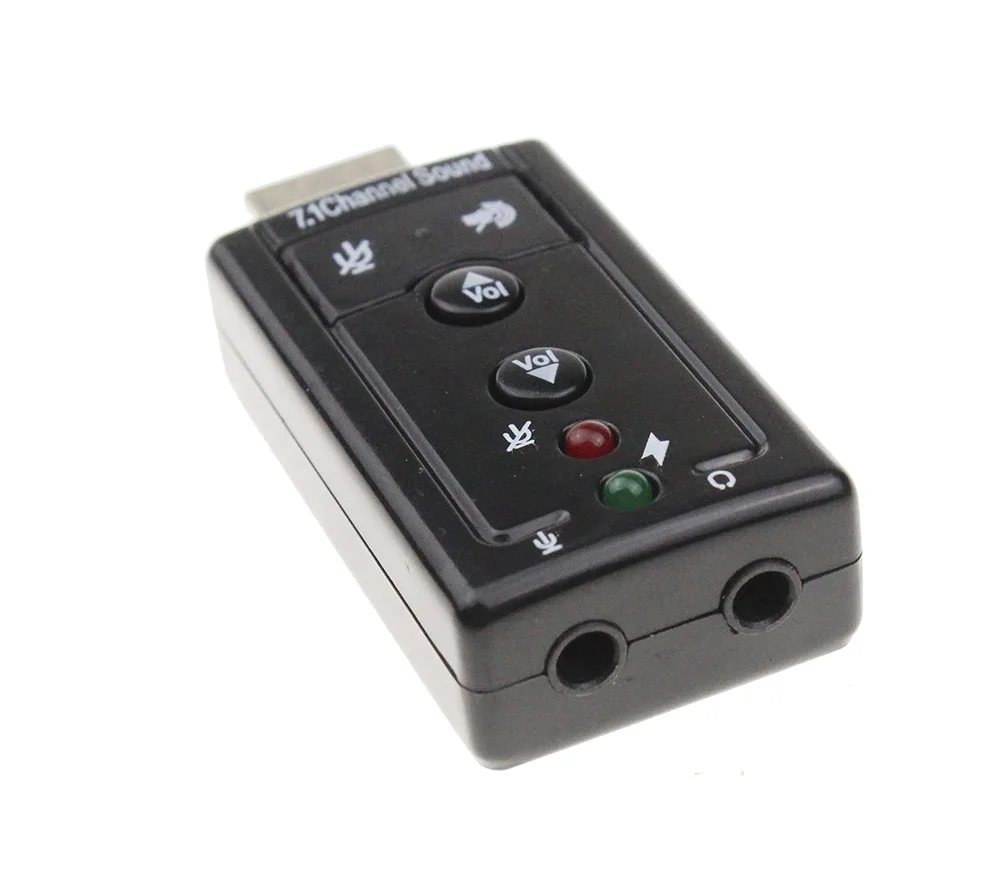 Мини внешняя звуковая карта USB 7 1 каналов 3D аудио адаптер преобразователь + 3 5 мм