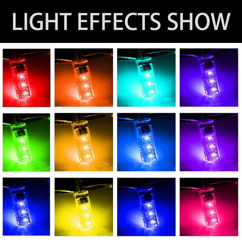 T10 RGB w5w led зазор сигнала для чтения автомобиля клиновидные лампы BMW E46 E39 E90 E60 E36 F30 F10