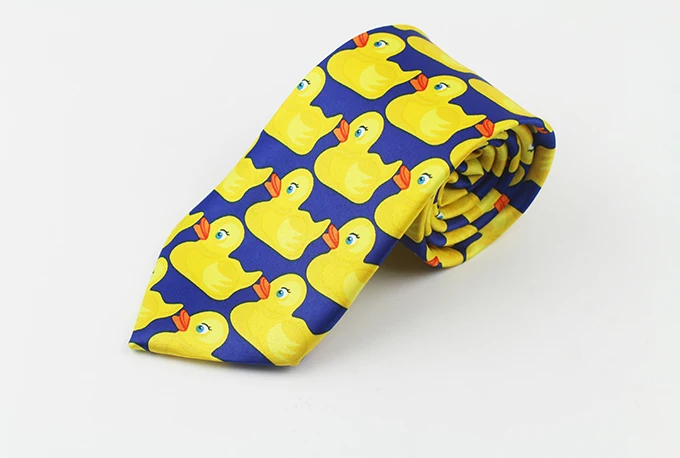 Желтая резиновая утка галстук мужской Модный повседневный необычный Ducky Профессиональный галстук четыре размера Галстуки