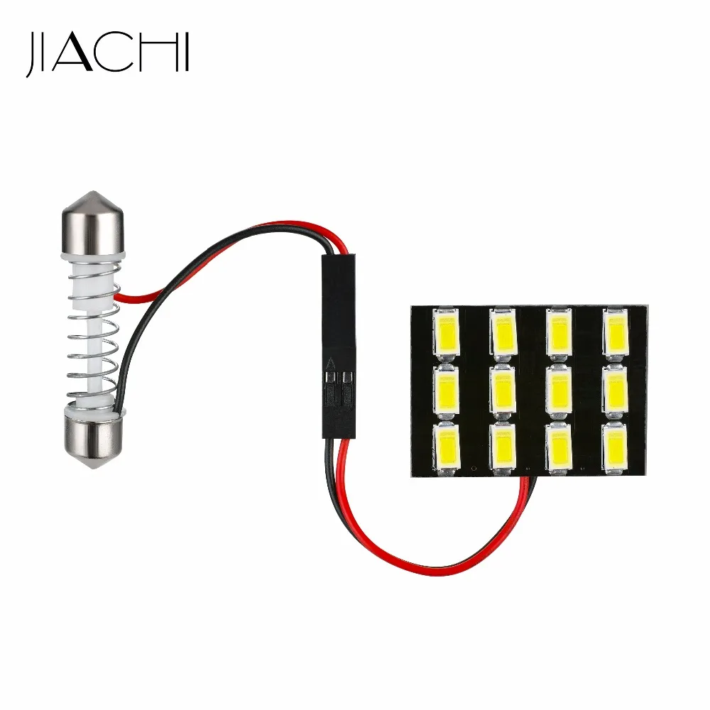 JIACHI 100 шт. оптовая продажа автомобильные SMD светодиодные лампы панель купола 5630Chips