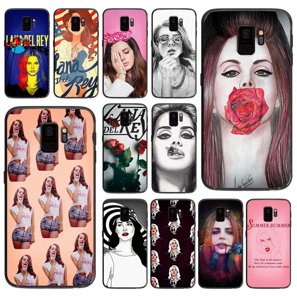Мягкий чехол для телефона lana del rey Samsung Galaxy S6 S7 S8 S9 S10e Plus Note 8 9 черные силиконовые