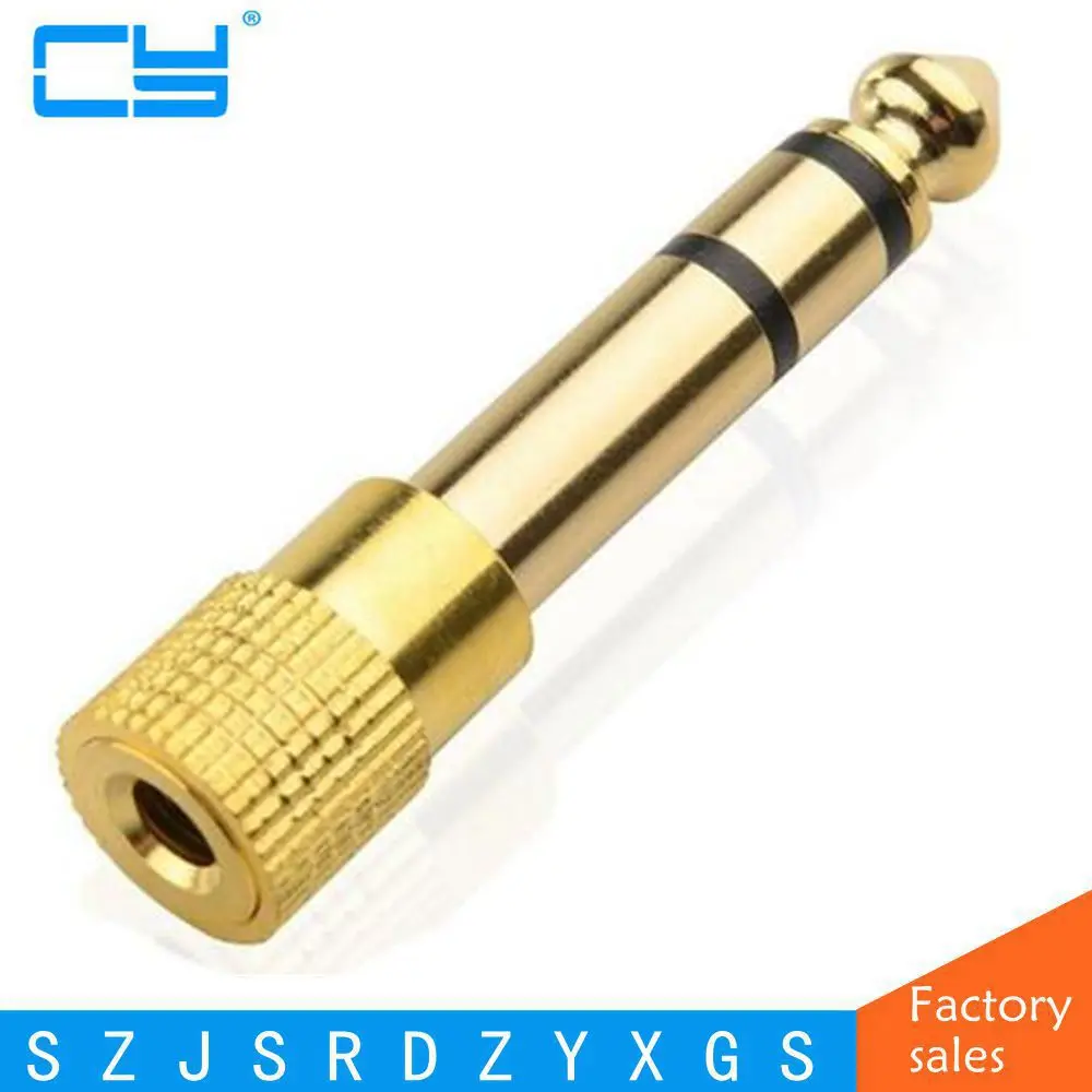6 35 мм стерео разъем 3 5 Стерео Джек адаптер позолоченный|stereo jack|3.5mm stereo3.5mm jack to |