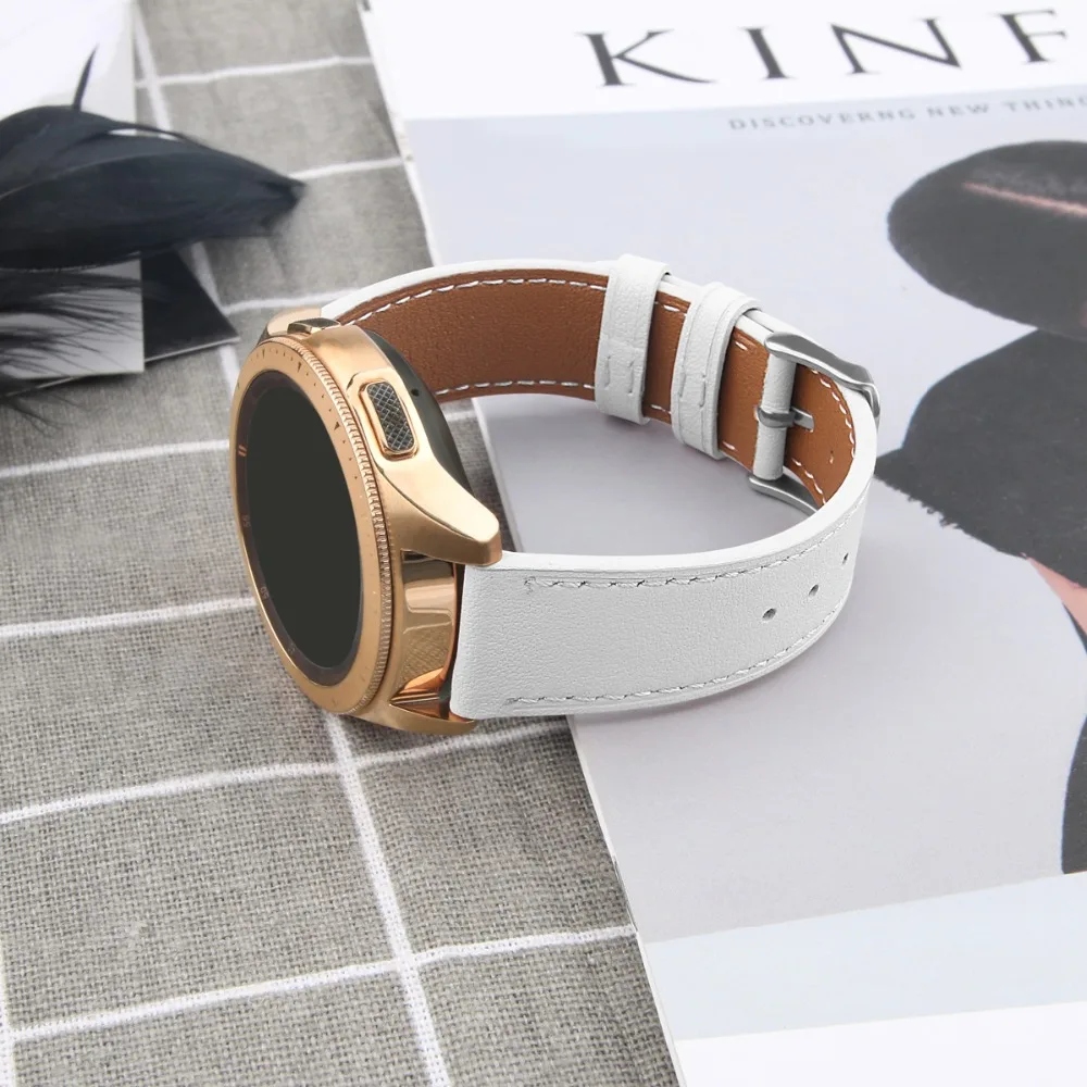 20 мм кожаный ремешок для часов samsung Galaxy Watch активный ремешок из натуральной кожи ремешок для gear S2 классические часы huawei Huami 93001