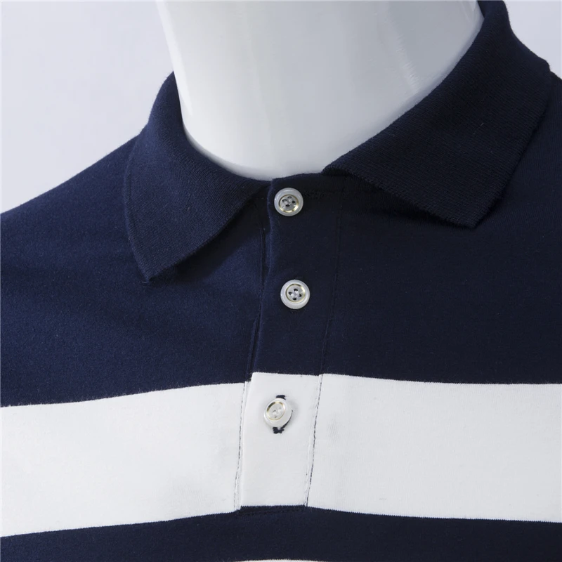 Новинка лета 2017 Высококачественная Мужская модная тонкая рубашка поло в полоску