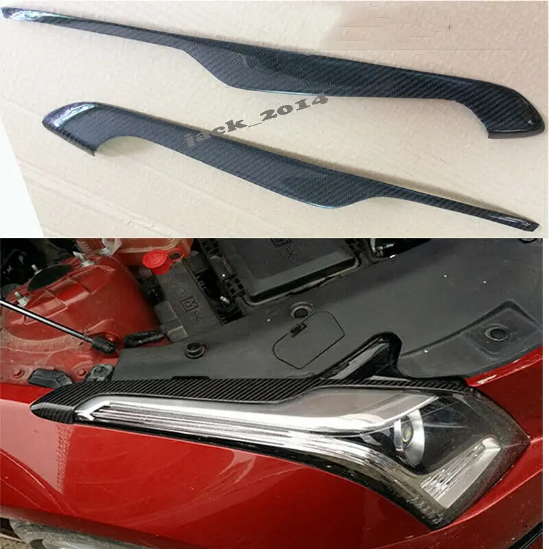 2PCS/SET Real carbon Fiber Headlight Eyebrow Eyelid Trim For Cadillac ATS 2014 2PCS/SET Real carbon Fiber Headlight Eyebrow Eyelid Trim For Cadillac ATS 2014